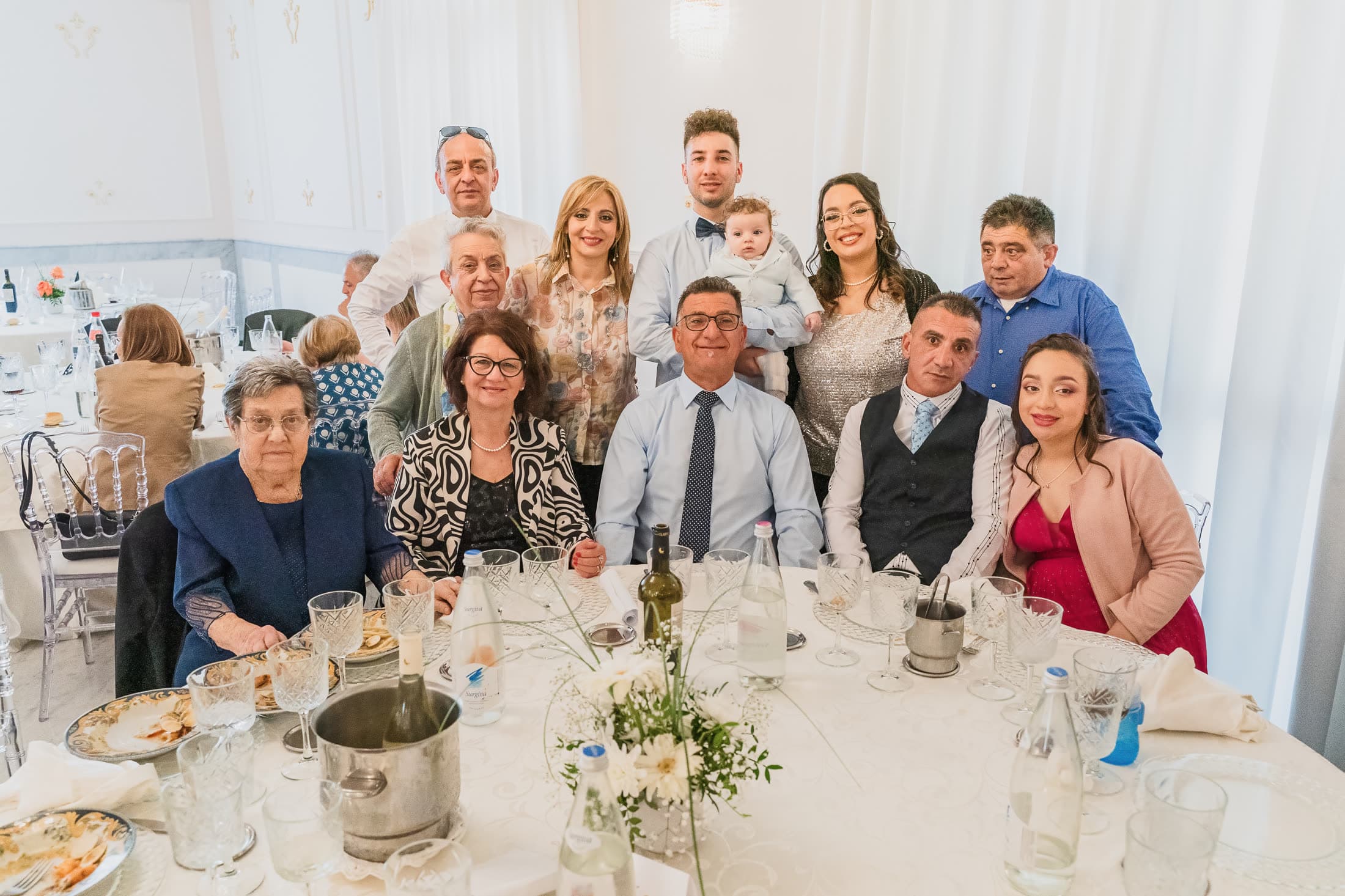 The whole family