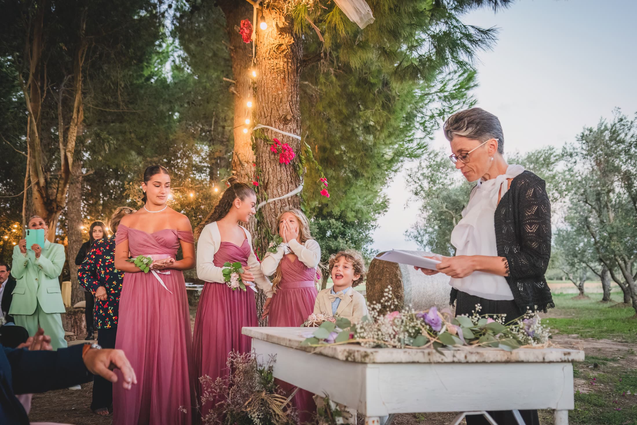 The ceremony begins