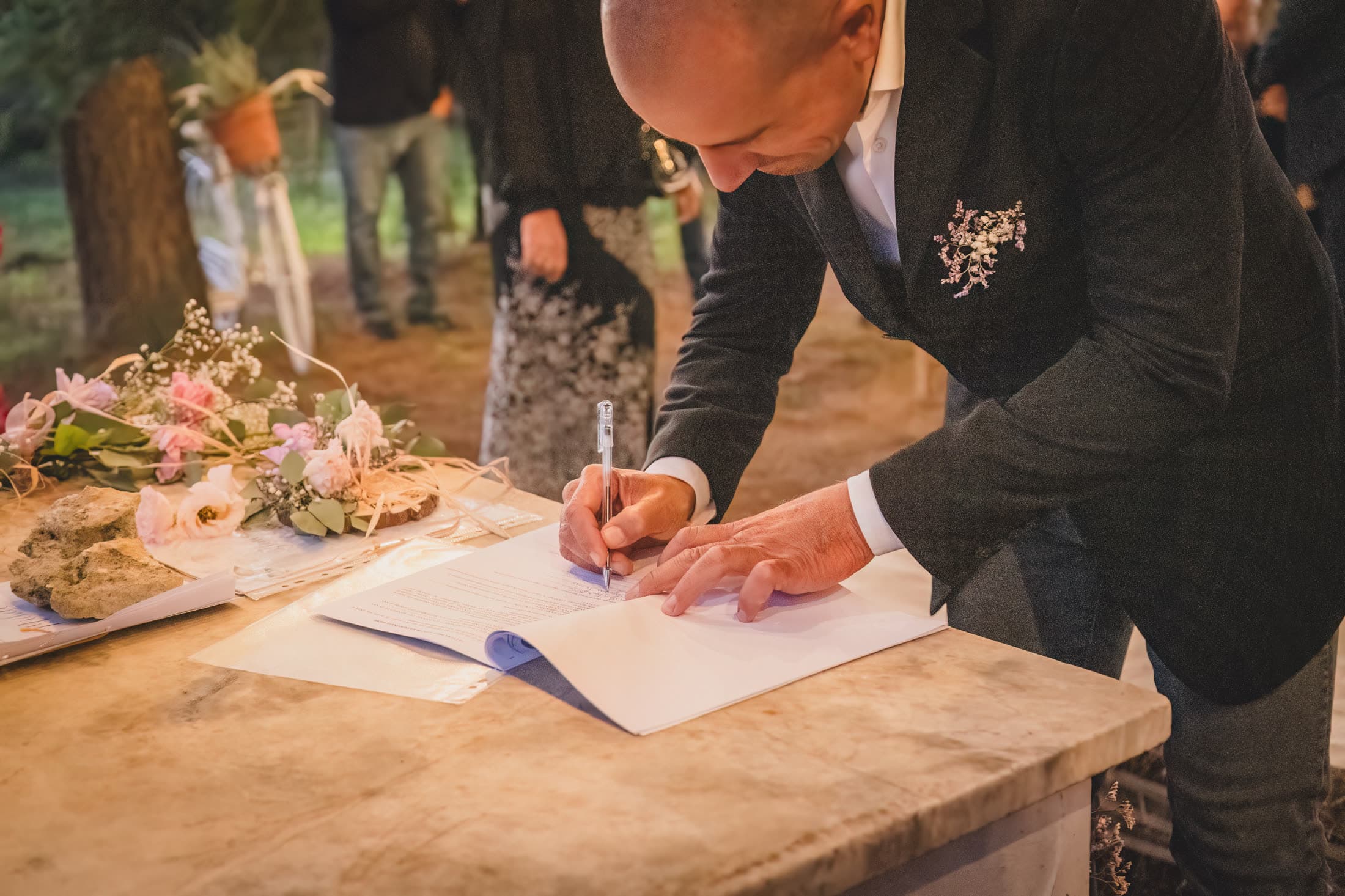 Signing the register